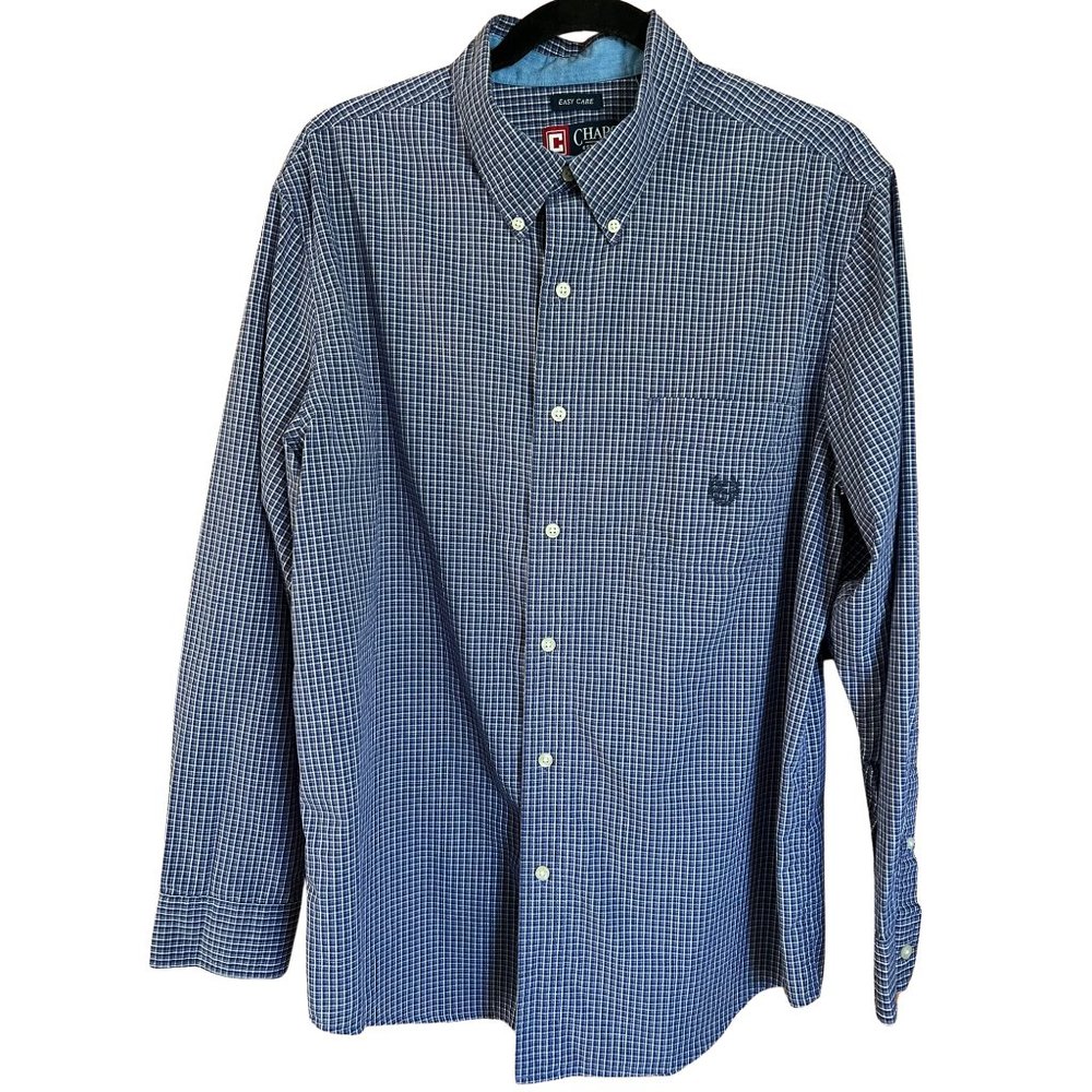 Collared Dress Shirt - Cotton Blend // Chaps Men's Size L
